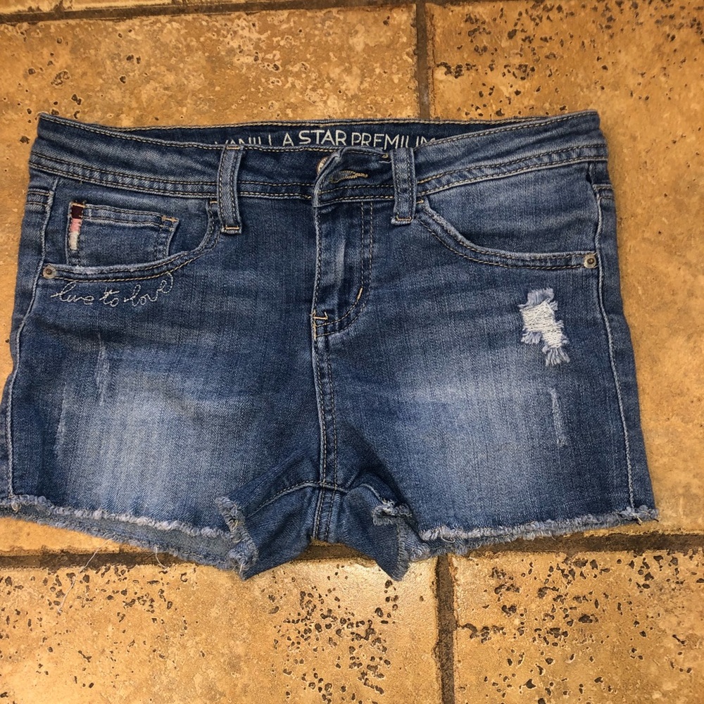Vanilla Star Premium Denim Shorts Girls Size 10